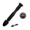 1 Set Black Hand-twisted Drill Manual Punching Set, Wenwan Amber Argus Diamond Bodhi Walnut