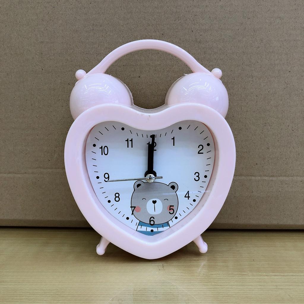 Modern simple cute cartoon handle candy color small alarm clock for children's lazy study room