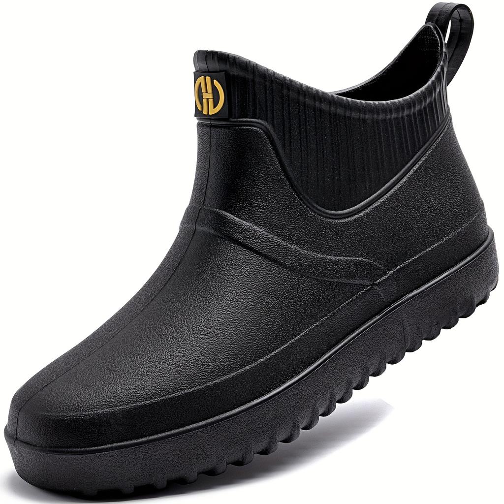 Rubber Rain Boots for Women Men, Round Toe Ankle Boots Perfect for Gardening, Fishing, Rain Day