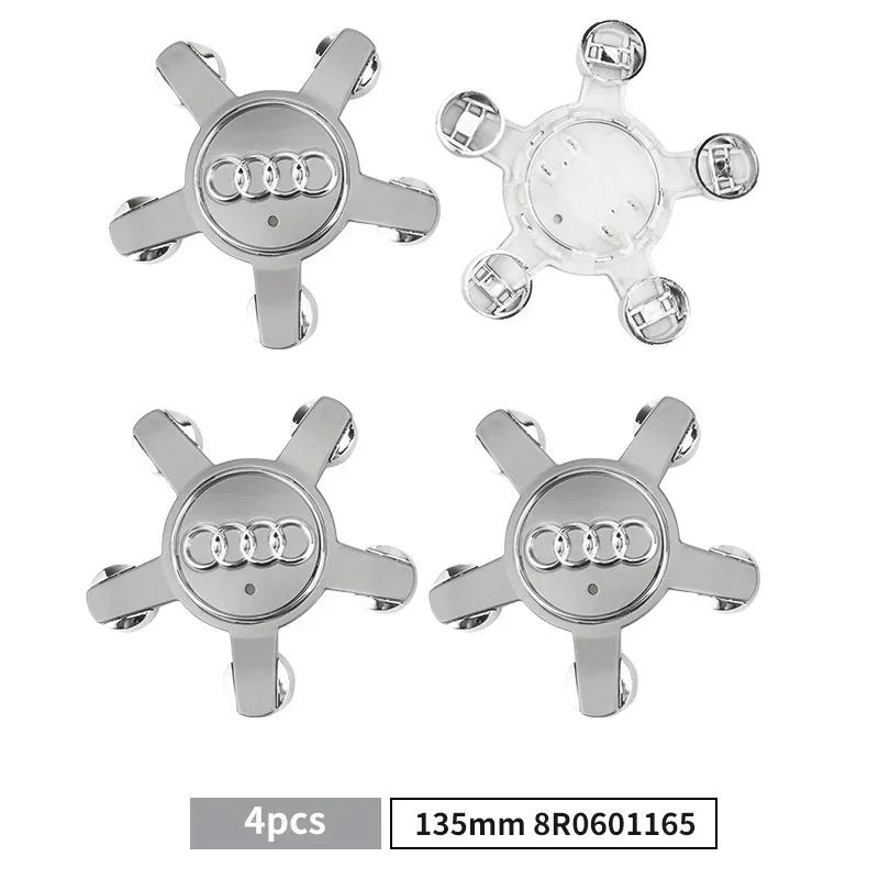 4pcs 135mm Car Wheel Center Cap Hub Covers Badge logo 8R0601165 4F0601165N For 4s A1 A3 A4 A5 A6 A7 Q3 Q5 Q7 TT B5 B6 B7 8P 8Vs4