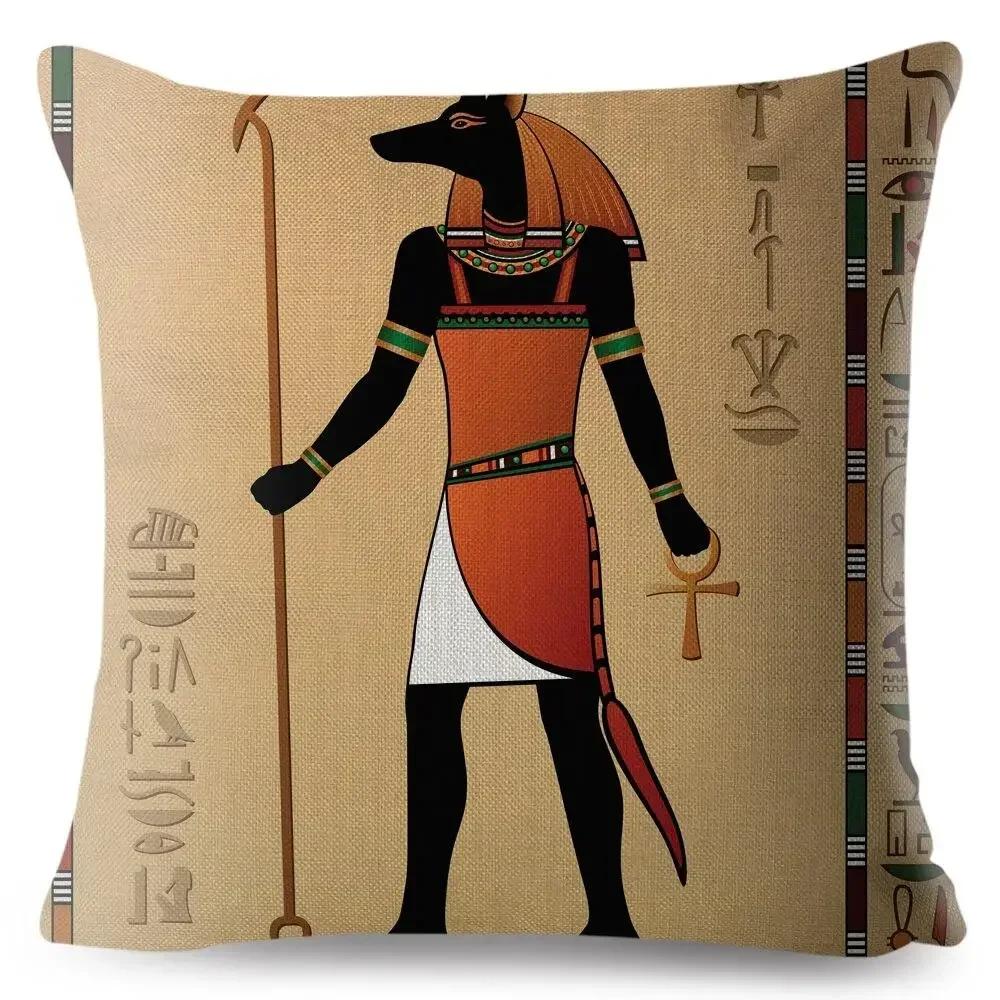 Ancient Egypt Totem Pharaoh Printing Cushion Cover Polyester Pillow Case Sofa Home
