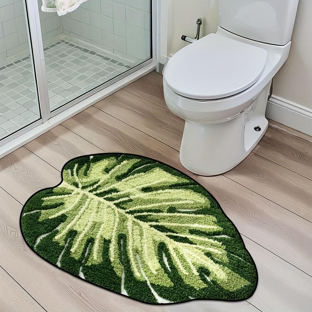 Soft Plush Leaf Pattern Rug Bedside Rug for Bedroom Small Irregular Floor Mat Living Room Hallway Bedroom Rug Home Decor