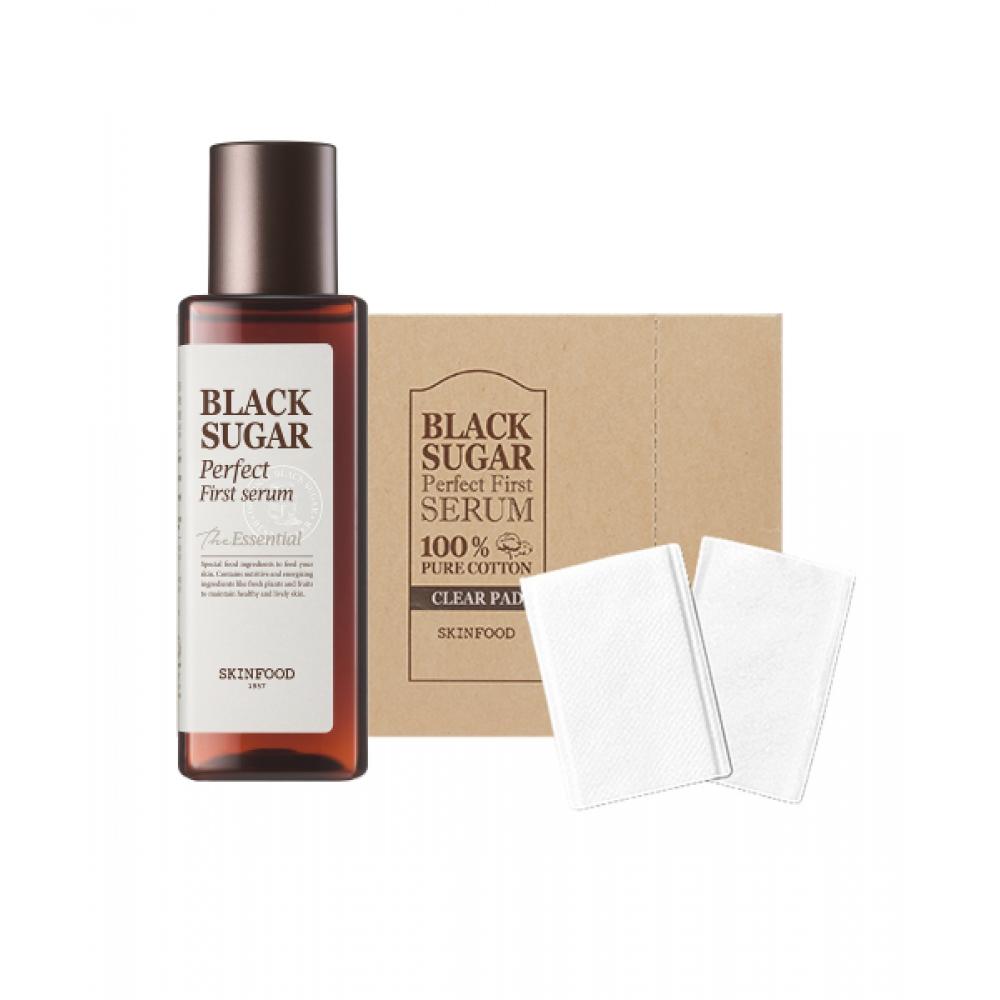 Skinfood Black Sugar Perfect First Serum The Essential  Free Cotton Pad For The First Serum FREE