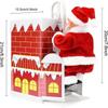 Electric Chimney Climbing Santa Musical Toy, 2023 New Climbing Santa, Hanging Santa Climbing Rope Ladder, Electric Chimney Climbing Santa