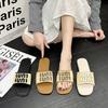 Letní dámské pantofle Plážové ležérní Odolné Vodotěsné pantofle Dovolená Retro Pletené Plážové pantofle Mujer De Zapatillas