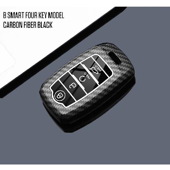 3 4 Buttons Carbon Style ABS Car Key Case Cover Fob for KIA Sportage Cerato Optima K2 K3 K4 K5 RIO Picanto Soul Sorento Sedona