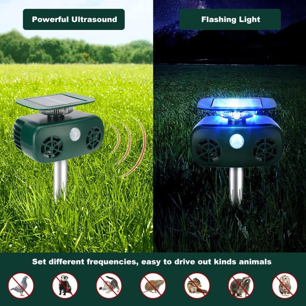 Solution de gestion des nuisibles extérieurs, répulsif ultrasonique solaire pour la sécurité du jardin, dispositif d'effarouchement étanche à