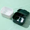 Orthodontic Retainer Tooth Braces Box Soaking Container Denture Storage Bath Box With Strainer Denture Case For Cleaning