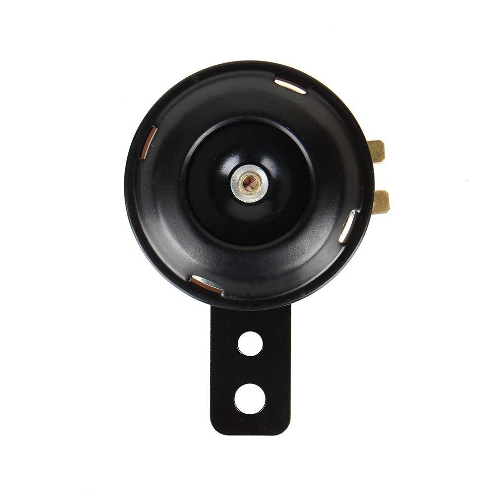 105db Round Motorcycle 1.5A Universal Waterproof Auto Horn Loudspeaker Loudspeaker Kit Black Scooter
