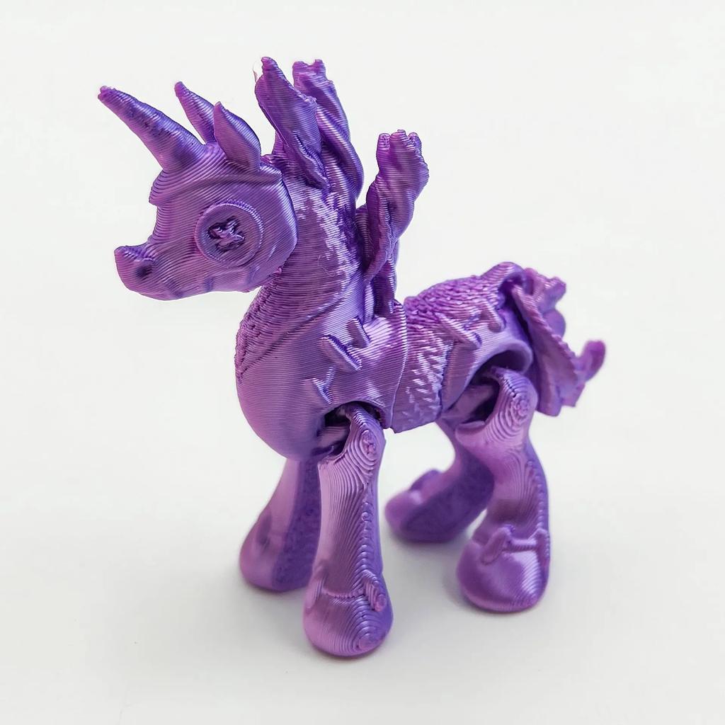 3D-gedruckte Einhörner, Tierspielzeug, Heim-, Zimmer-, Autodekorationen, Schreibtischdekorationen und freie Bewegung der Gelenke