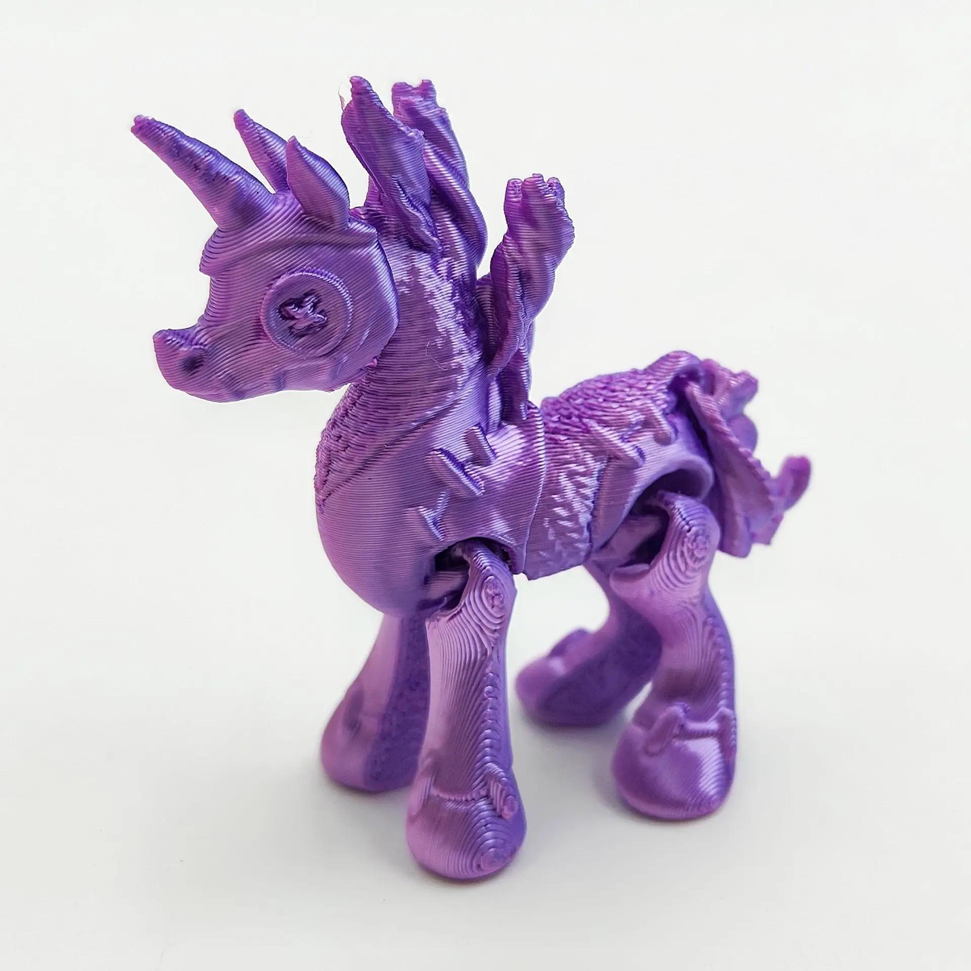 

Единороги, напечатанные на 3D-принтере, Игрушки-животные, Украшения для дома, комнаты, автомобиля, Настольные украшения и Свободное движение суставов BIG