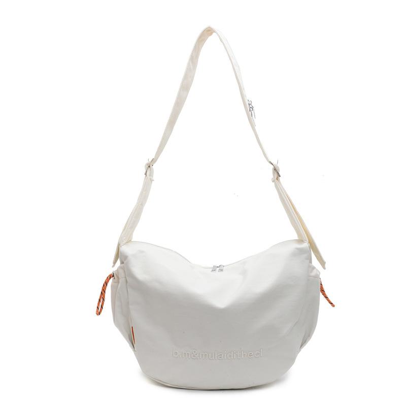 Popular Canvas Bag Women 2026 New Commuter Versatile Casual Messenger Bag To Work Large Capacity Shoulder Bag