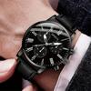 Men'S Three Eyes Business Casual Fashion Trend Belt Quartz Watch Plus Woven Bracelet