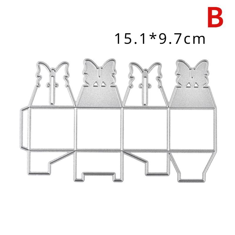 1 Pcs Gift Box Die Metal Cutting Dies Frame Craft Cutting Die Embossing Stencil for Handmade Paper Card Making Scrapbooking