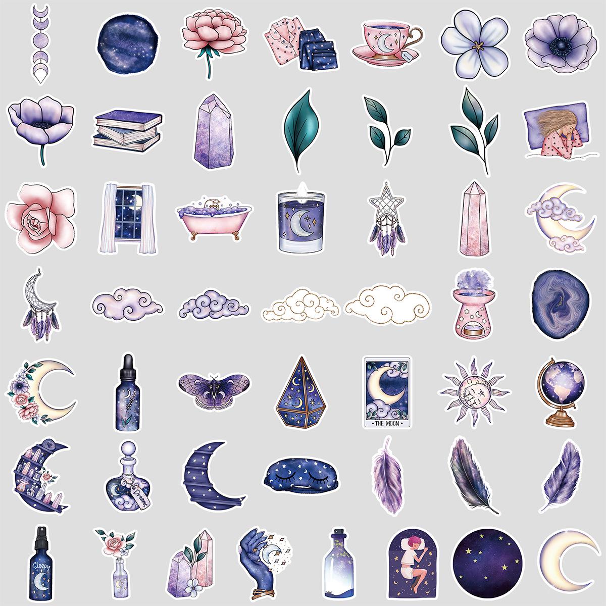 Iridescent Magic Graffiti Stickers - 50 Waterproof Decorative Sheets for Suitcases, Cars, Laptops, Skateboards, and Phones