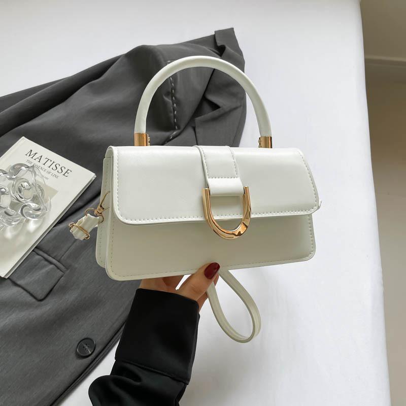 2025 New Design Pu Material Fabric Portable Oblique Span Bag New Women's Bag Trendy Versatile Simple Shoulder Bag