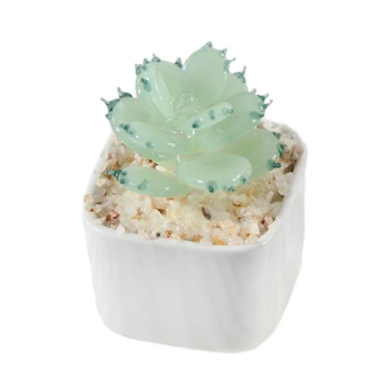 Glazed Succulents Potted Plants Artificial Succulents Mini Maintenance-Free