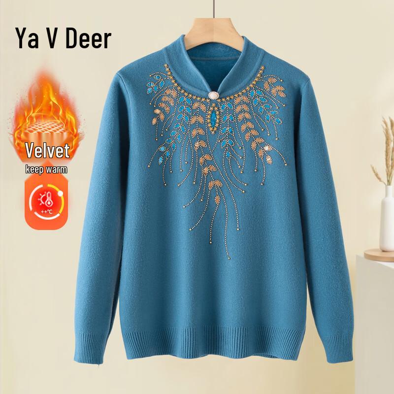 

Yalu Women s Fleece Lined Knit Pullover Sweater 4XL