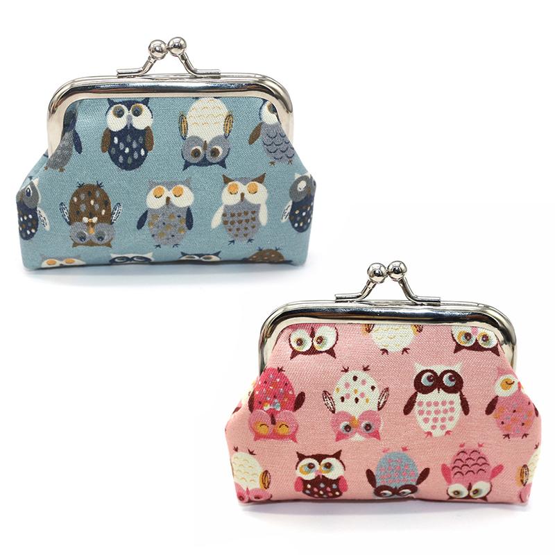 Cute Cartoon Printed Owl Coin Purse Wallet Hasp Pocket Money Purse Wedding Candy Bag