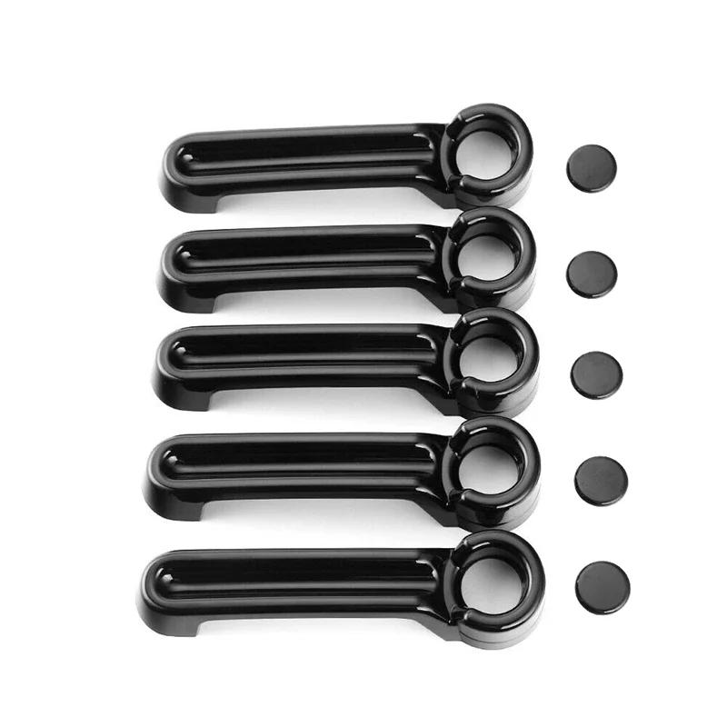 

Для Jeep Wrangler JK JKU 2007-2018 Liberty Dodge Nitro Автомобиль Стиль Углеродного Волокна Внешняя Накладка Молдинг Ручки Двери Отделка Декор чёрный