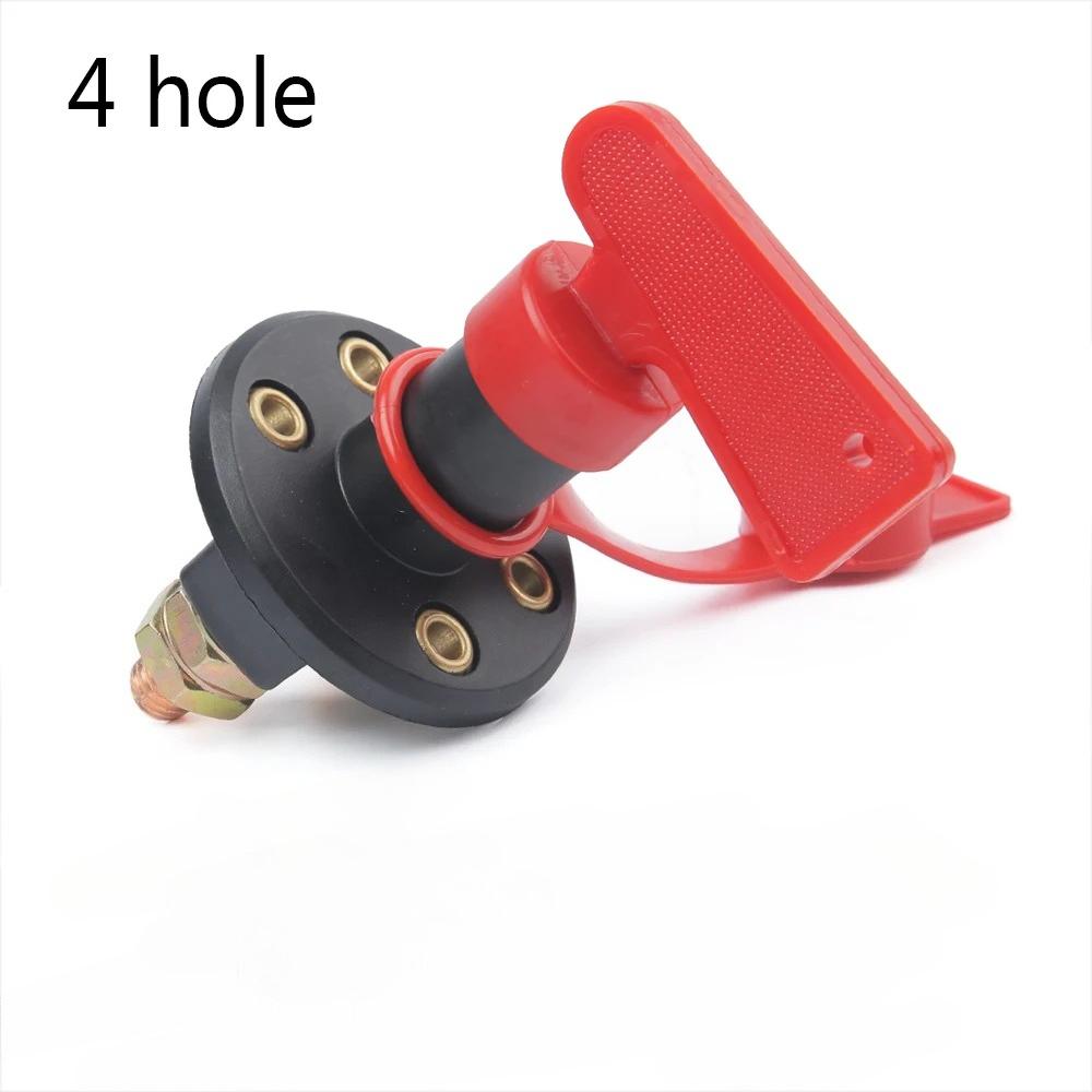 

Brass Battery Kill Switch for Auto RV Boat 12V 24V M10 Power Cut Off Isolator 2/4-Hole Main Disconnect Switch with 2 Keys