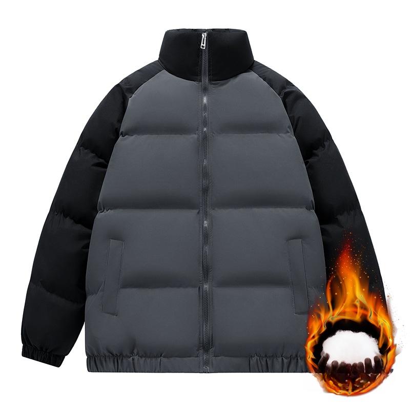 Cotton Coat Men's New Winter Style Japanese Retro All-match Stand-up Collar Cotton Coat High Street Loose Warm Jacket Male Teenagers