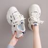 Sneakers Spring and Autumn New Leather Surface Velvet Two Cotton Shoes Student Little White Daddy Shoes
