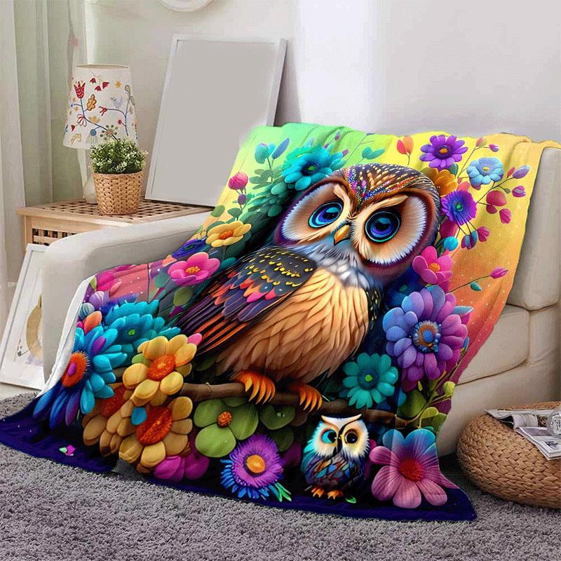 1pc Eagle Printing Lightweight Flannel Blanket, Comfortable and Warm Blanket, for Camping Sofa Bed and Couch Office, In All Seasons
