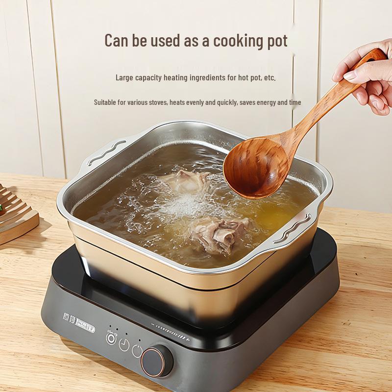 Double Ear Stainless Steel Kitchen Sink Draining Basket for Washing Vegetables & Fruits