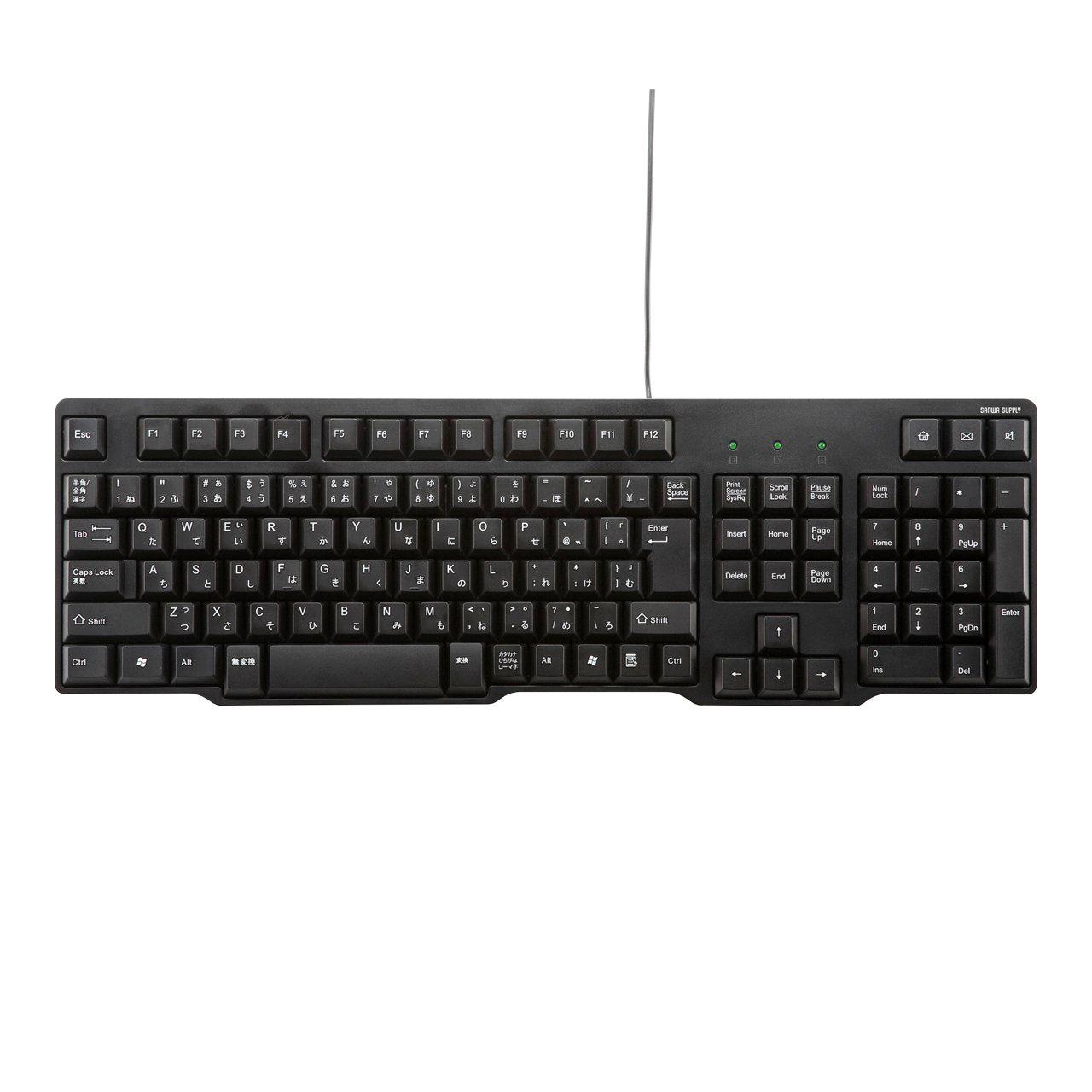 

Sanwa Supply Wired USB Keyboard, Standard Japanese Layout, Membrane, Black, SKB-L1UBK