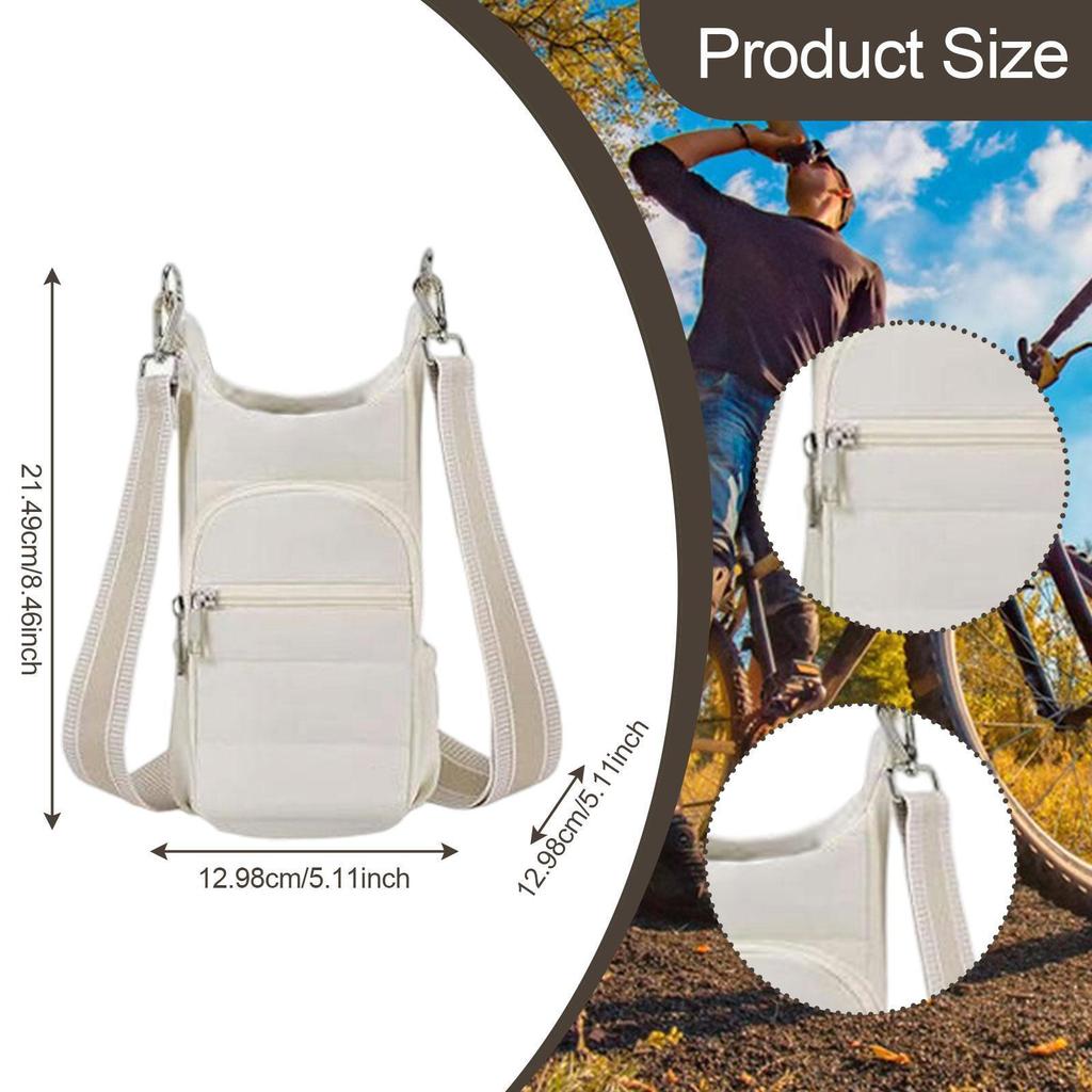 Water Bottle Holder with Strap Bag Shoulder Portable Stylish Crossbody for Climbing