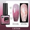 Bouncing Warm Glitter Powder Broken Diamond Glue, Bright And Explosive Glitter Phototherapy Glue Removable Color-Changing Nail Polish Glue Set