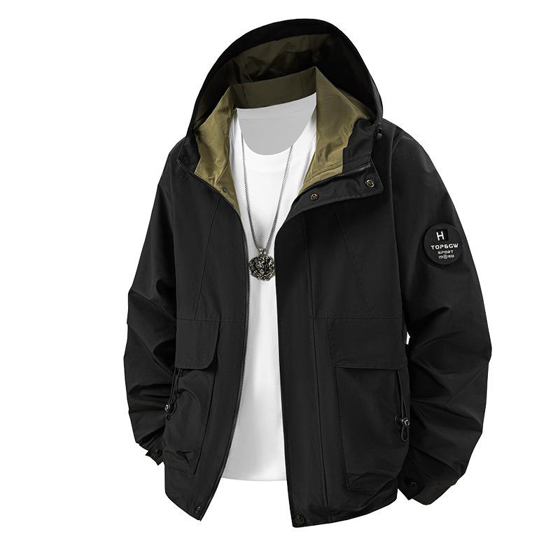 

Autumn and winter new men s tooling casual jacket jacket loose sports jacket men s outdoor jacket 4XL