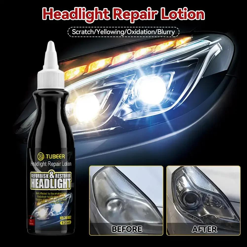 120ml Car Headlight Light Restorative Liquid Removing Oxidation Dirt Headlight Repair Cleaning Paste Polish Restoration Liquid