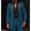 European & American Men's Business Casual Slim Fit Suit Set - Wedding Groom Two-Piece Outfit