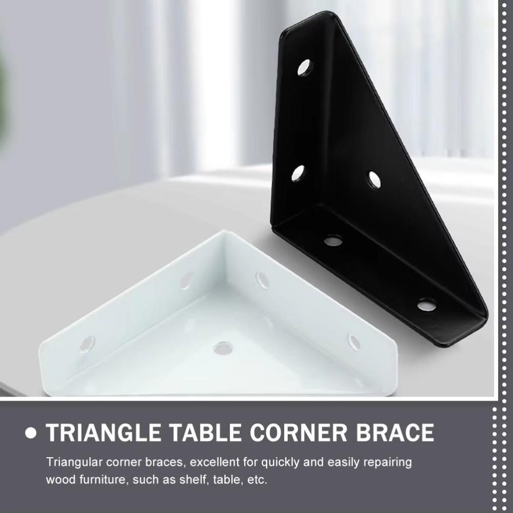 12Pcs 90 Degree Triangle Corner Brackets L-Brackets Corner Stand for Furniture Reinforcement