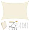 2/3/4/5/6M Waterproof Sun Shade Sail with Hardware Kits Rectangle UV Block Canopy Awning Outdoor Patio Garden Sun Shelter Tents