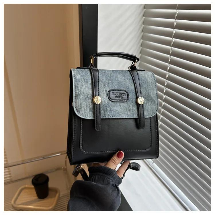Retro feminine shoulder bag small backpack multifunctional portable summer fashion new fashionable student