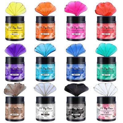UV DIP Resin Glue for Wire Flower Petals Transparent Liquid Ultraviolets Curing Crystal Glue Jewelry Making for Beginners