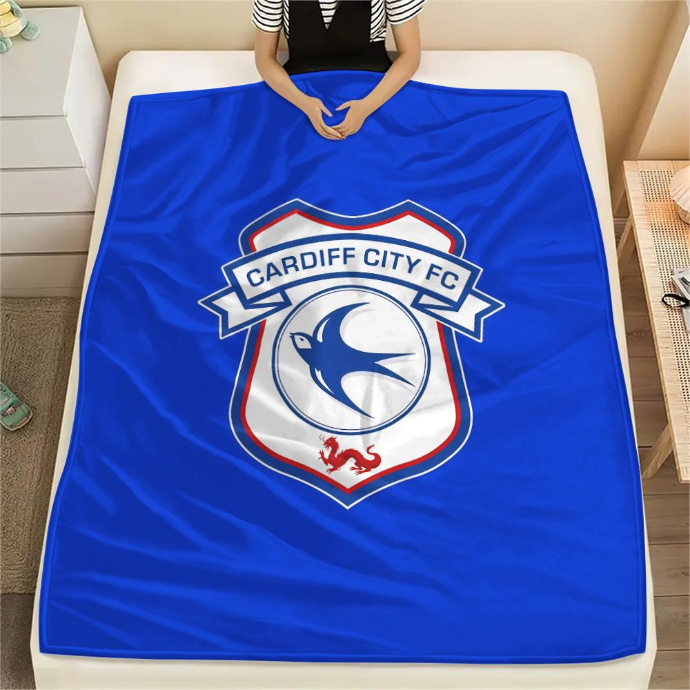 Cardiff City F.C Flannel Blanket, High quality Comfortable for All Seasons, Home Decor, Warmth and Comfort