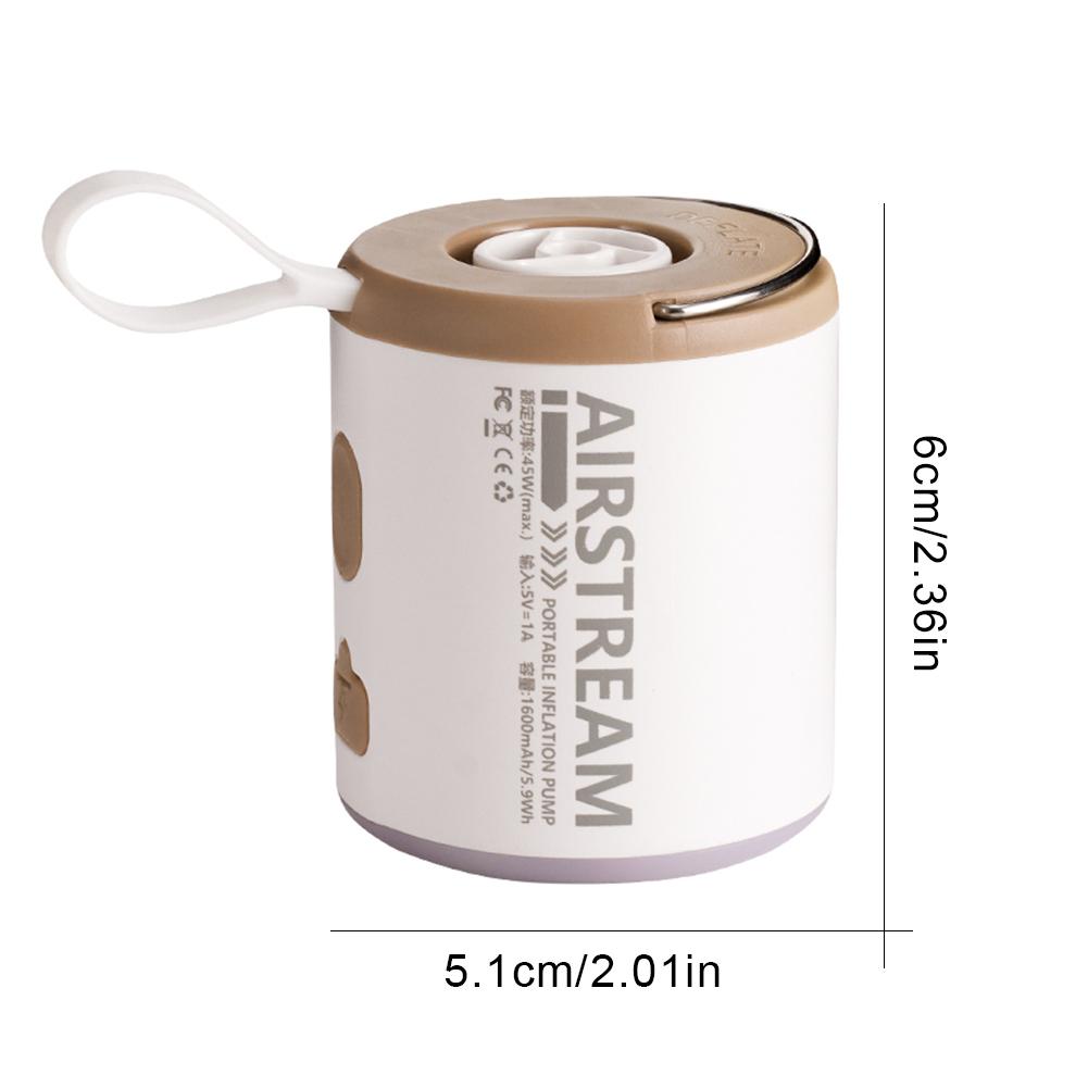 Portable Air Pump with Camping Light Mini Air Mattress Pump Inflator/Deflator Pumps for Air Mattress Pool Float Swimming Ring