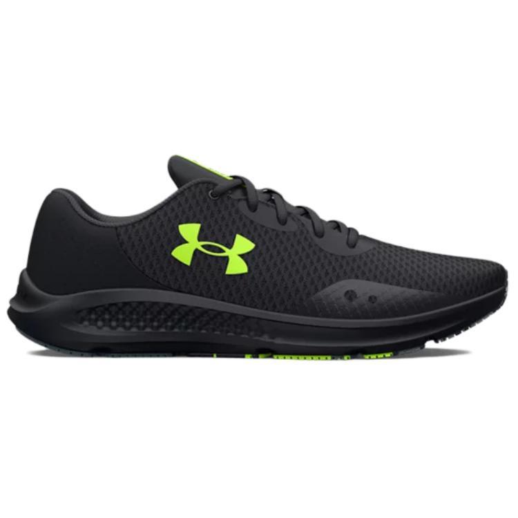 Under Armour Charged Pursuit 3 Lightweight Comfortable Low-Top Casual Running Shoes Unisex Sneakers Black Green 3024878-006