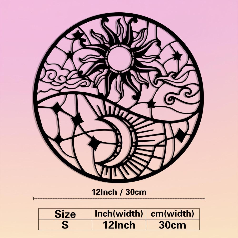 Solar Iron Wall Art Durable Outdoor Decor Modern Gift