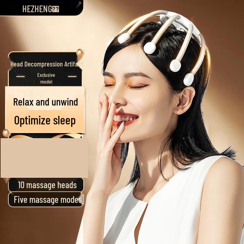 HEZHENG Беспроводной массажер для кожи головы и головы