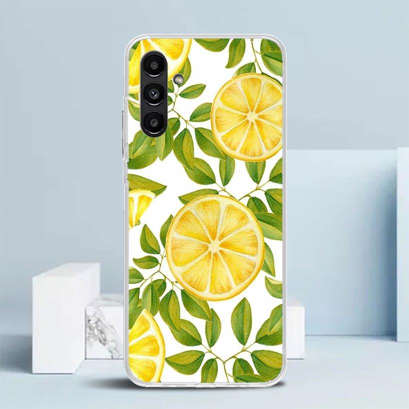 Letní ovoce Citronový kryt pro Samsung Galaxy A17 A37 A57 A16 A26 A36 A56 A15 A14 A55 Pouzdro na telefon A13 A53 A25 A35 A24 A34 A23 A33