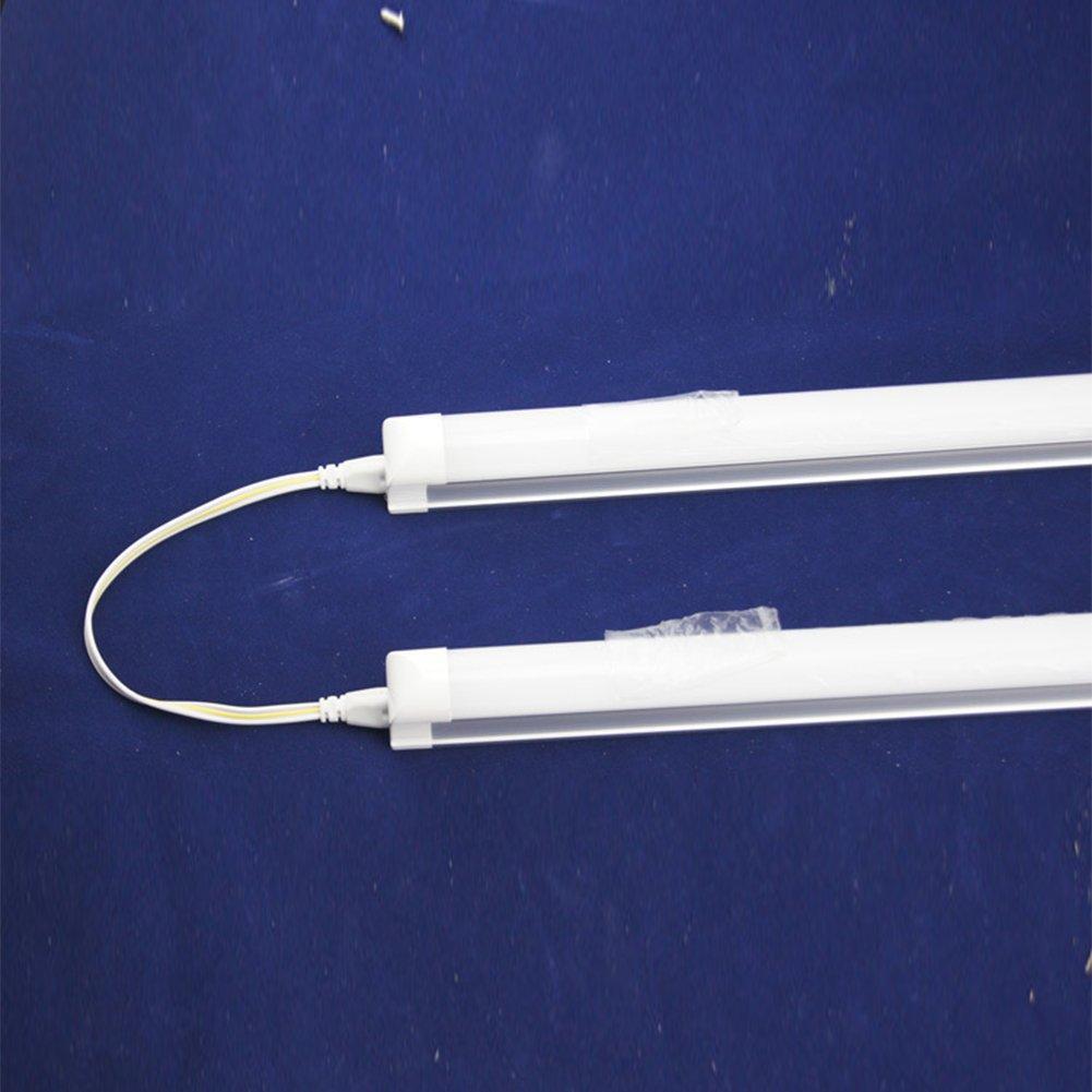 20cm T5 T8 Double End 3 Pin LED Tube Connector Cable Wire Extension Cord for Integrated LED Fluorescent Tube Light Bulb White