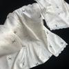 Yase Cream Polka Dot Bow Pajamas with Lace Trim - Cute and Girly Spring Collection