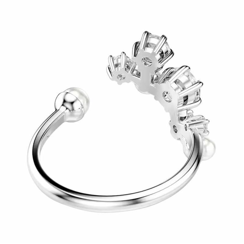 Swarovski Constella Decorative Open Design Ring Women's Silver 5705599