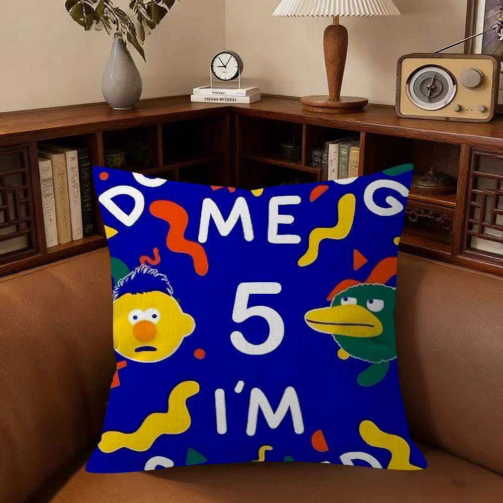 Dont Hug Me Im SScared Pillow Covers Cartoon Sofa Decorative Home Doublesided Printing Short Plush Cute Cushion Cover