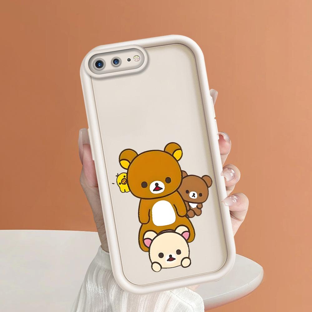 Cute Cartoon Bear Pattern Phone Case for iPhone Samsung Galaxy Xiaomi Redmi POCO HUAWEI Honor Shockproof Rubber Soft Flexible Cover Casing